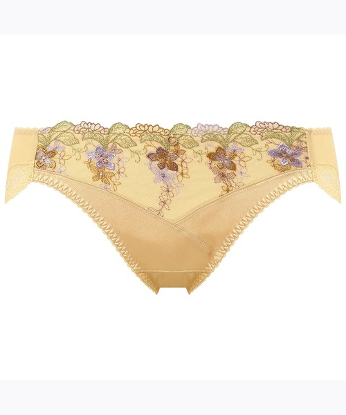 AMOSTYLE BY Triumph(アモスタイルバイトリンプ)の「レギュラーショーツ フルーティー フラワー AMST1408 Hikini JX(ショーツ・レディース・パープル/シルバー/イエロー・M/L)」の2枚目の写真