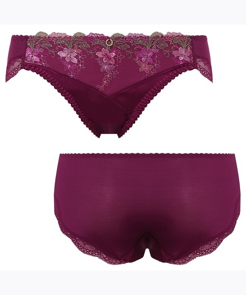 AMOSTYLE BY Triumph(アモスタイルバイトリンプ)の「レギュラーショーツ フルーティー フラワー AMST1408 Hikini JX(ショーツ・レディース・パープル/シルバー/イエロー・M/L)」の6枚目の写真