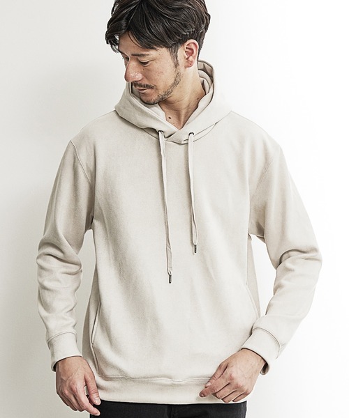 UNION STATION（ユニオンステーション）の「ストレッチフェイクスエードポンチパーカー（パーカー・メンズ・ホワイト/ブラック/ベージュ/ブルー・LL/S/M/L）」の2枚目の写真