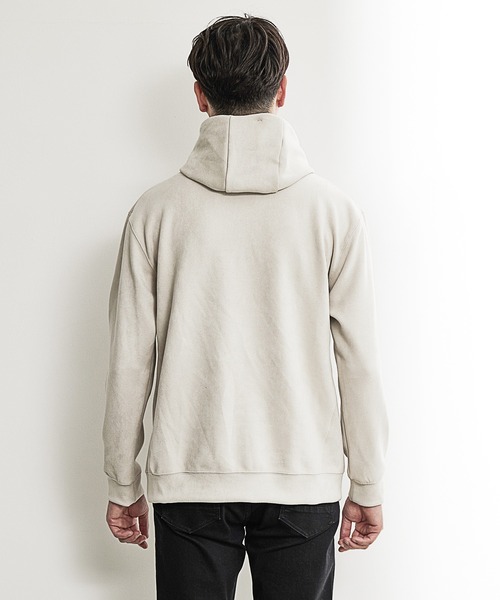 UNION STATION（ユニオンステーション）の「ストレッチフェイクスエードポンチパーカー（パーカー・メンズ・ホワイト/ブラック/ベージュ/ブルー・LL/S/M/L）」の6枚目の写真