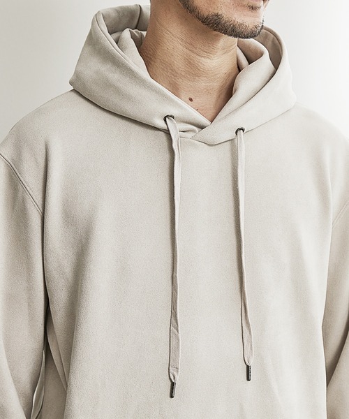 UNION STATION（ユニオンステーション）の「ストレッチフェイクスエードポンチパーカー（パーカー・メンズ・ホワイト/ブラック/ベージュ/ブルー・LL/S/M/L）」の7枚目の写真