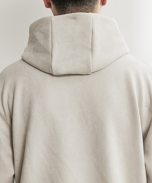 UNION STATION（ユニオンステーション）の「ストレッチフェイクスエードポンチパーカー（パーカー・メンズ・ホワイト/ブラック/ベージュ/ブルー・LL/S/M/L）」の9枚目の写真