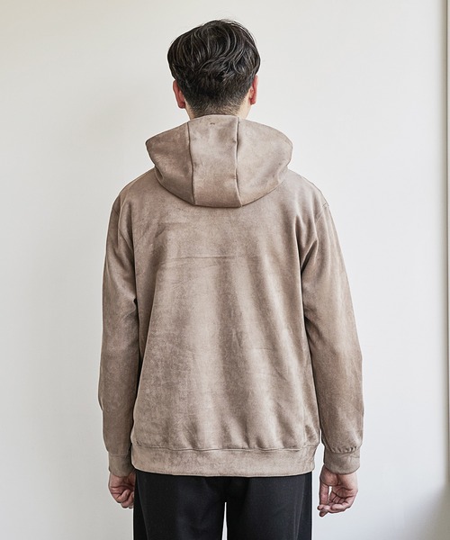 UNION STATION（ユニオンステーション）の「ストレッチフェイクスエードポンチパーカー（パーカー・メンズ・ホワイト/ブラック/ベージュ/ブルー・LL/S/M/L）」の11枚目の写真