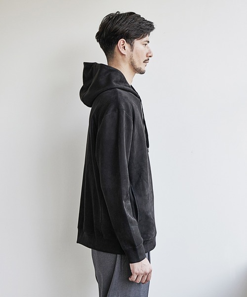 UNION STATION（ユニオンステーション）の「ストレッチフェイクスエードポンチパーカー（パーカー・メンズ・ホワイト/ブラック/ベージュ/ブルー・LL/S/M/L）」の14枚目の写真