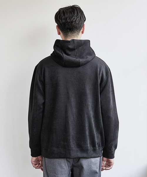 UNION STATION（ユニオンステーション）の「ストレッチフェイクスエードポンチパーカー（パーカー・メンズ・ホワイト/ブラック/ベージュ/ブルー・LL/S/M/L）」の15枚目の写真