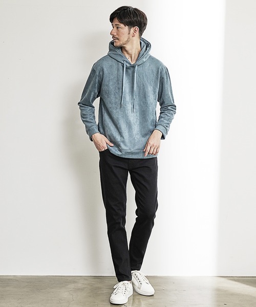 UNION STATION（ユニオンステーション）の「ストレッチフェイクスエードポンチパーカー（パーカー・メンズ・ホワイト/ブラック/ベージュ/ブルー・LL/S/M/L）」の18枚目の写真