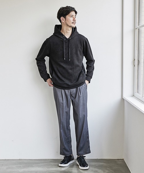 UNION STATION（ユニオンステーション）の「ストレッチフェイクスエードポンチパーカー（パーカー・メンズ・ホワイト/ブラック/ベージュ/ブルー・LL/S/M/L）」の19枚目の写真