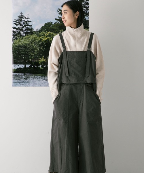 EKAL(エカル)の「EKAL アドベンチャーポケットサロペット(サロペット/オーバーオール・レディース・モカ/ライトカーキ・ONE)」の2枚目の写真