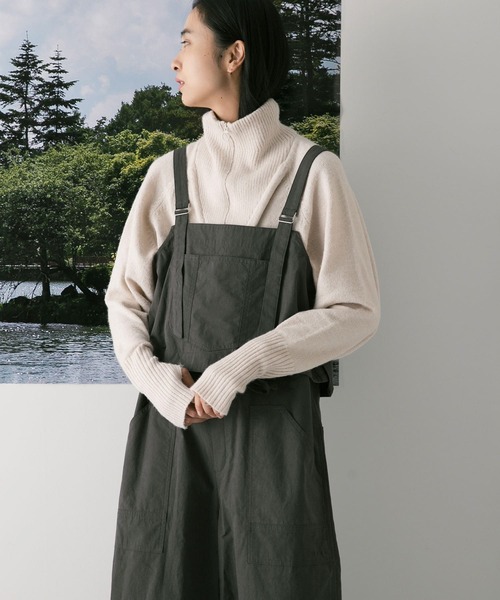 EKAL(エカル)の「EKAL アドベンチャーポケットサロペット(サロペット/オーバーオール・レディース・モカ/ライトカーキ・ONE)」の9枚目の写真