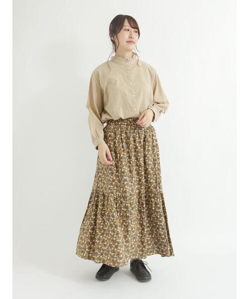 Samansa Mos2(サマンサ モスモス)の「ドビーストライプ襟フリルブラウス(シャツ/ブラウス・レディース・ブラック/ベージュ/ブラウン/オフホワイト・フリ-)」の6枚目の写真