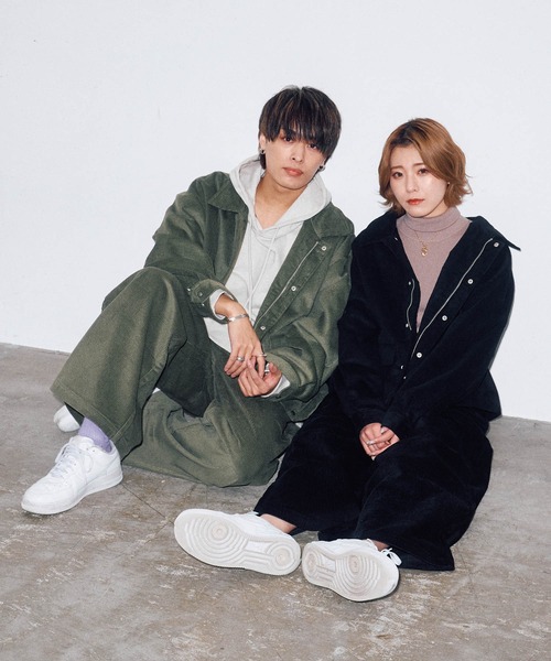 INTER FACTORY（インターファクトリー）の「こなん - オーバーサイズコーデュロイジャケット　made in INTER FACTORY（ブルゾン・レディース・オリーブ/ブラック/ライトパープル・MEDIUM/LARGE）」の18枚目の写真