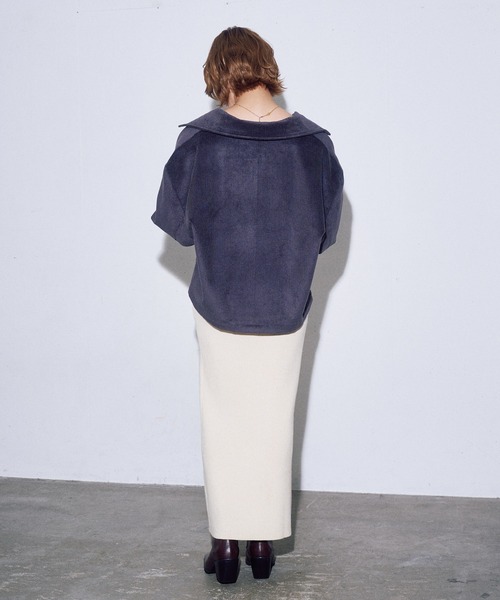 INTER FACTORY（インターファクトリー）の「こなん - オーバーサイズコーデュロイジャケット　made in INTER FACTORY（ブルゾン・レディース・オリーブ/ブラック/ライトパープル・MEDIUM/LARGE）」の14枚目の写真