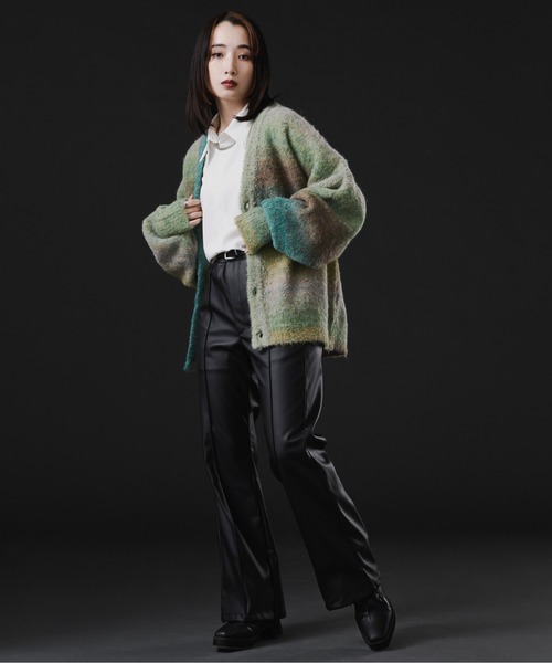 Ellno Loset(エルノロゼット)の「グラデーションブークレカーディガン(カーディガン/ボレロ・メンズ・グリーン系その他/パープル系その他・MEDIUM/LARGE)」の10枚目の写真