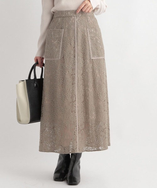 Andemiu（アンデミュウ）の「レースアウトポケットスカート167347（スカート・レディース・ネイビー/グレー/オレンジ・FREE）」の9枚目の写真