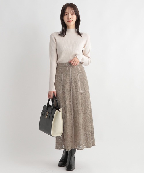 Andemiu（アンデミュウ）の「レースアウトポケットスカート167347（スカート・レディース・ネイビー/グレー/オレンジ・FREE）」の10枚目の写真