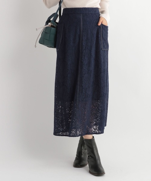 Andemiu（アンデミュウ）の「レースアウトポケットスカート167347（スカート・レディース・ネイビー/グレー/オレンジ・FREE）」の15枚目の写真