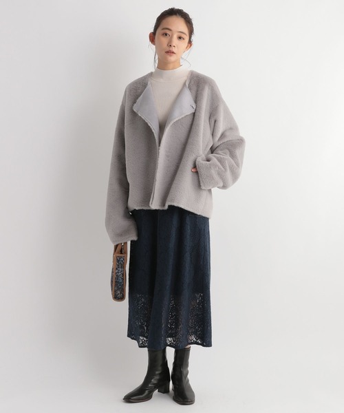 Andemiu（アンデミュウ）の「レースアウトポケットスカート167347（スカート・レディース・ネイビー/グレー/オレンジ・FREE）」の16枚目の写真