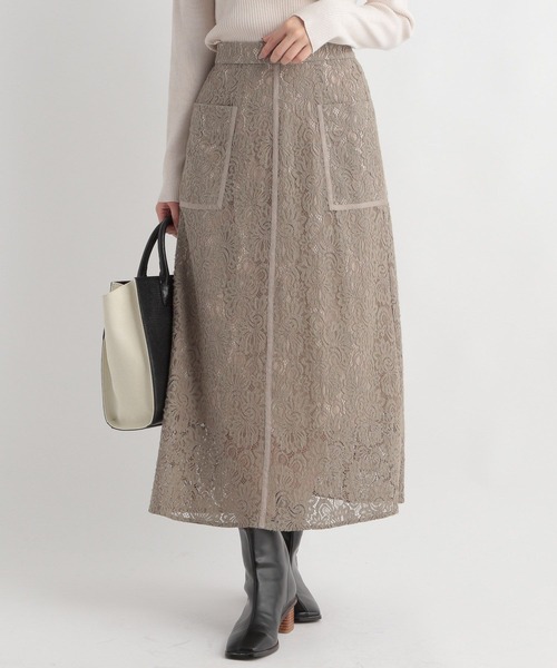 Andemiu（アンデミュウ）の「レースアウトポケットスカート167347（スカート・レディース・ネイビー/グレー/オレンジ・FREE）」の5枚目の写真