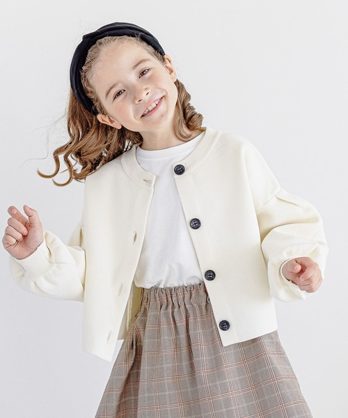 GLOBAL WORK(グローバルワーク)の「カルフワメレンゲカラーカーデ/295082(カーディガン/ボレロ・キッズ・オフホワイト/グリーン系その他6/ピンク系その他6/ブラック・160cm/100cm/110cm/120cm/130cm/140cm/150cm)」の2枚目の写真