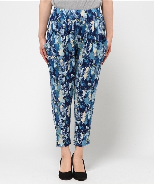 AZUL by moussy（アズールバイマウジー）の「エスパンディアートペイントタックパンツ（その他パンツ・レディース・ブラック系その他/ダークネイビー・MEDIUM/SMALL/LARGE）」の3枚目の写真