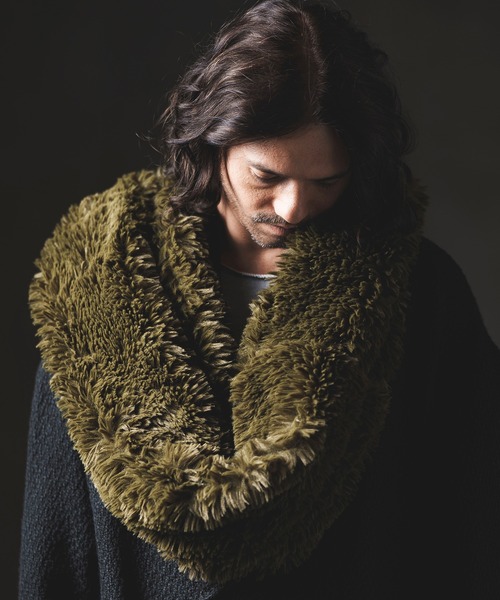 mko10837-Printed design reversible snood リバーシブルスヌード