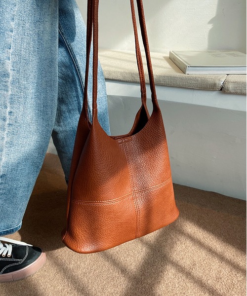 MAISON DE THERESE（メゾン ド テレーズ）の「切り替えショルダーバッグ　ポーチ付き（ショルダーバッグ・レディース・ブラウン/ブラック/モカ/ライトブラウン・FREE）」の3枚目の写真