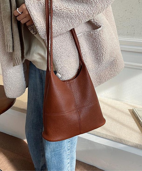 MAISON DE THERESE（メゾン ド テレーズ）の「切り替えショルダーバッグ　ポーチ付き（ショルダーバッグ・レディース・ブラウン/ブラック/モカ/ライトブラウン・FREE）」の17枚目の写真