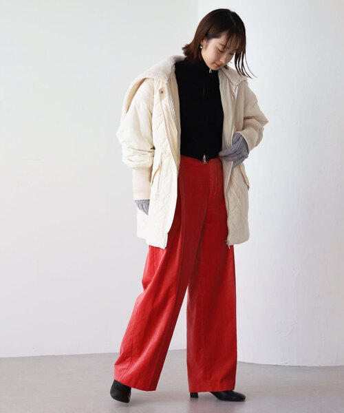 SLOBE citron.（スローブシトロン）の「SLOBE citron.キルティングデザインブルゾン（ブルゾン・レディース・アイボリー・FREE）」の2枚目の写真