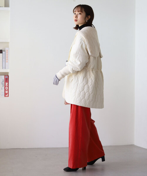 SLOBE citron.（スローブシトロン）の「SLOBE citron.キルティングデザインブルゾン（ブルゾン・レディース・アイボリー・FREE）」の5枚目の写真