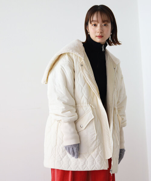 SLOBE citron.（スローブシトロン）の「SLOBE citron.キルティングデザインブルゾン（ブルゾン・レディース・アイボリー・FREE）」の7枚目の写真