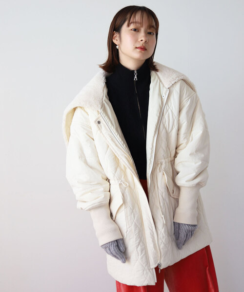 SLOBE citron.（スローブシトロン）の「SLOBE citron.キルティングデザインブルゾン（ブルゾン・レディース・アイボリー・FREE）」の8枚目の写真