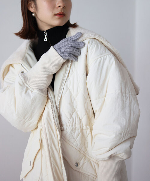 SLOBE citron.（スローブシトロン）の「SLOBE citron.キルティングデザインブルゾン（ブルゾン・レディース・アイボリー・FREE）」の10枚目の写真