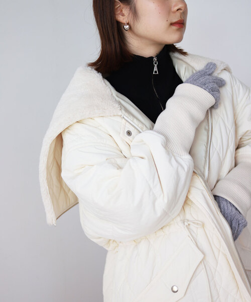 SLOBE citron.（スローブシトロン）の「SLOBE citron.キルティングデザインブルゾン（ブルゾン・レディース・アイボリー・FREE）」の11枚目の写真