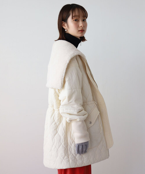 SLOBE citron.（スローブシトロン）の「SLOBE citron.キルティングデザインブルゾン（ブルゾン・レディース・アイボリー・FREE）」の12枚目の写真