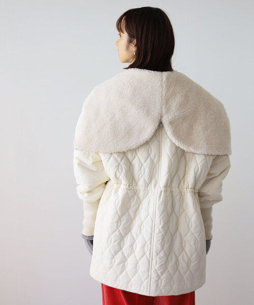 SLOBE citron.（スローブシトロン）の「SLOBE citron.キルティングデザインブルゾン（ブルゾン・レディース・アイボリー・FREE）」の13枚目の写真