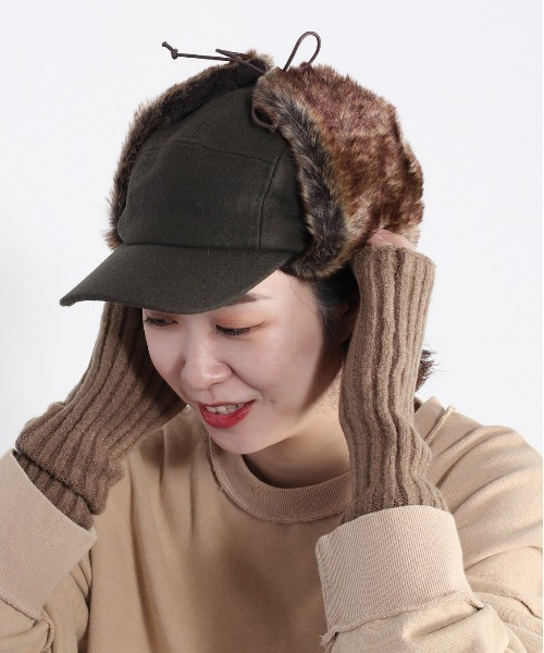 cepo（セポ）の「ファーフライトキャップ（キャップ・レディース・オリーブ/ブラック・FREE）」の9枚目の写真