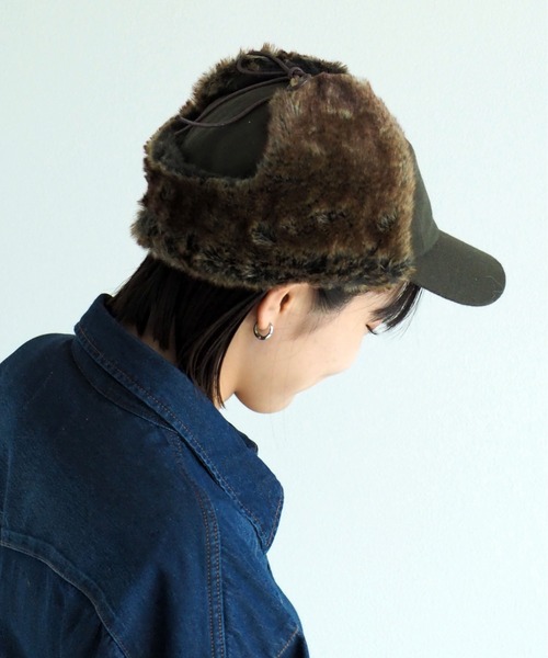 cepo（セポ）の「ファーフライトキャップ（キャップ・レディース・オリーブ/ブラック・FREE）」の21枚目の写真