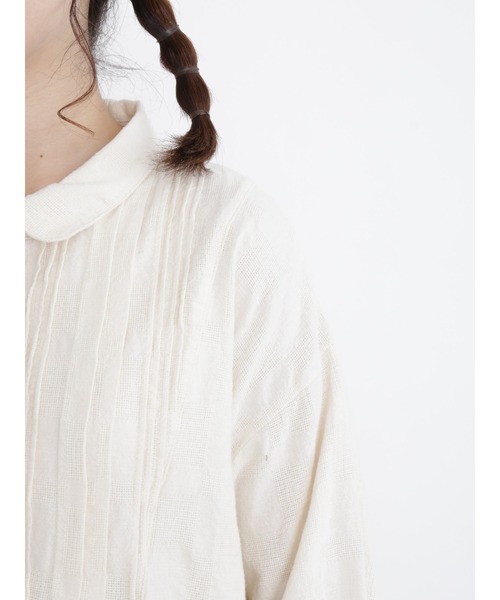 Samansa Mos2（サマンサ モスモス）の「ドビー丸襟チュニック（チュニック・レディース・ミント/ブラウン/オフホワイト・ﾌﾘ-）」の14枚目の写真