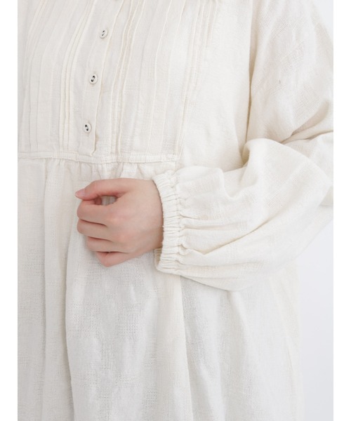 Samansa Mos2（サマンサ モスモス）の「ドビー丸襟チュニック（チュニック・レディース・ミント/ブラウン/オフホワイト・ﾌﾘ-）」の15枚目の写真