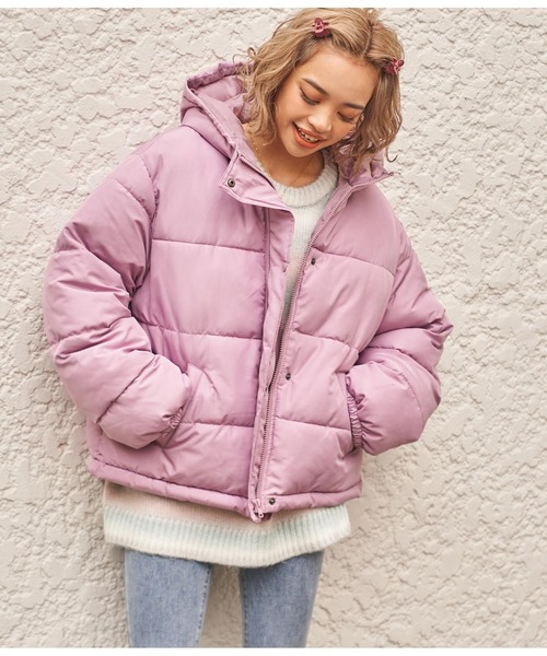 anap mimpi（アナップミンピ）の「ボリュームフェイクダウン（ダウンジャケット/コート・レディース・アイボリー/ブラック/ブルー/ベージュ/ピンク・FREE）」の5枚目の写真