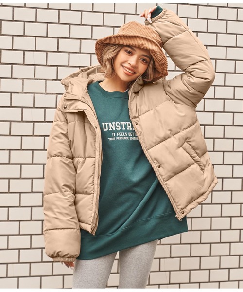 anap mimpi（アナップミンピ）の「ボリュームフェイクダウン（ダウンジャケット/コート・レディース・アイボリー/ブラック/ブルー/ベージュ/ピンク・FREE）」の13枚目の写真