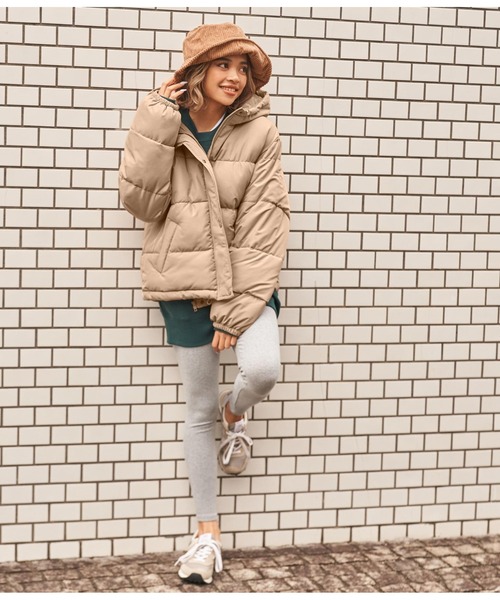 anap mimpi（アナップミンピ）の「ボリュームフェイクダウン（ダウンジャケット/コート・レディース・アイボリー/ブラック/ブルー/ベージュ/ピンク・FREE）」の15枚目の写真