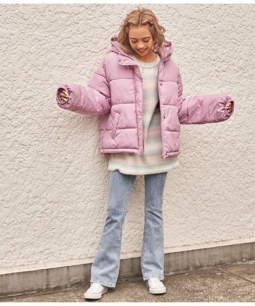 anap mimpi（アナップミンピ）の「ボリュームフェイクダウン（ダウンジャケット/コート・レディース・アイボリー/ブラック/ブルー/ベージュ/ピンク・FREE）」の17枚目の写真