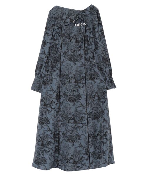 LAGUNAMOON(ラグナムーン)の「デコルテカッティングジュイワンピース(ワンピース・レディース・アイボリー/ネイビー・SMALL/MEDIUM)」の12枚目の写真