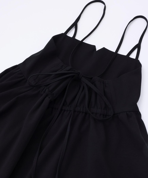 MILKFED.（ミルクフェド）の「JUMPER SKIRT（ジャンパースカート・レディース・ベージュ/ブラック・ONE SIZE）」の4枚目の写真