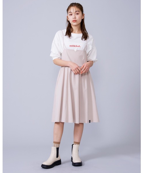 MILKFED.（ミルクフェド）の「JUMPER SKIRT（ジャンパースカート・レディース・ベージュ/ブラック・ONE SIZE）」の19枚目の写真
