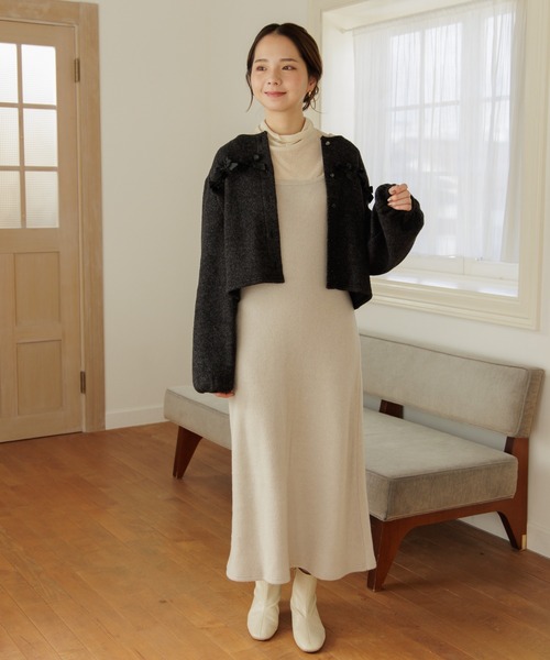 flower(フラワー)の「コンフィキャミワンピース(ワンピース・レディース・ブラウン/ベージュ・FREE)」の17枚目の写真