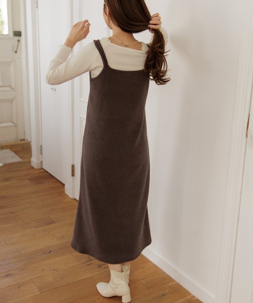 flower(フラワー)の「コンフィキャミワンピース(ワンピース・レディース・ブラウン/ベージュ・FREE)」の7枚目の写真