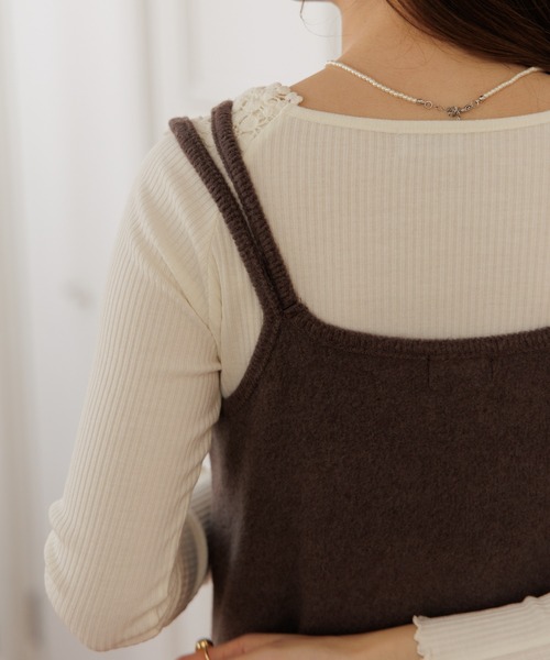 flower(フラワー)の「コンフィキャミワンピース(ワンピース・レディース・ブラウン/ベージュ・FREE)」の16枚目の写真