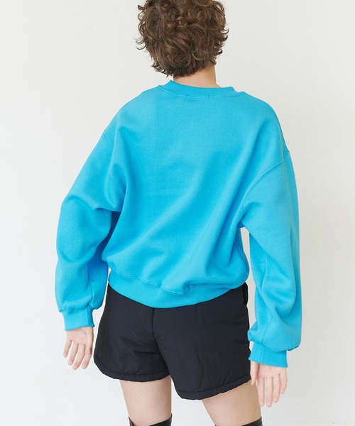 casane（カサネ）の「2wayビックプルオーバー（スウェット・レディース・ライトグレー/ブルー・FREE）」の12枚目の写真